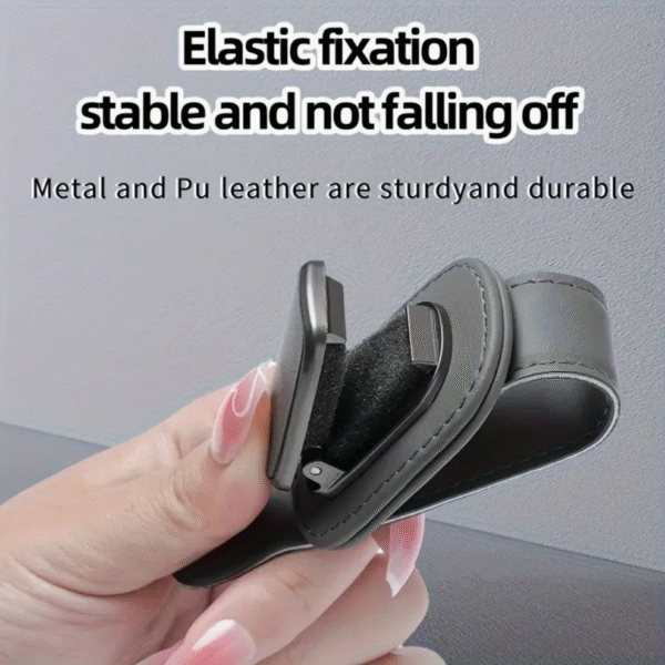 Screenshot 2025-08-25 at 14.43.46 High Quality Faux Leather Car Sun Visor Glasses Holder Clip