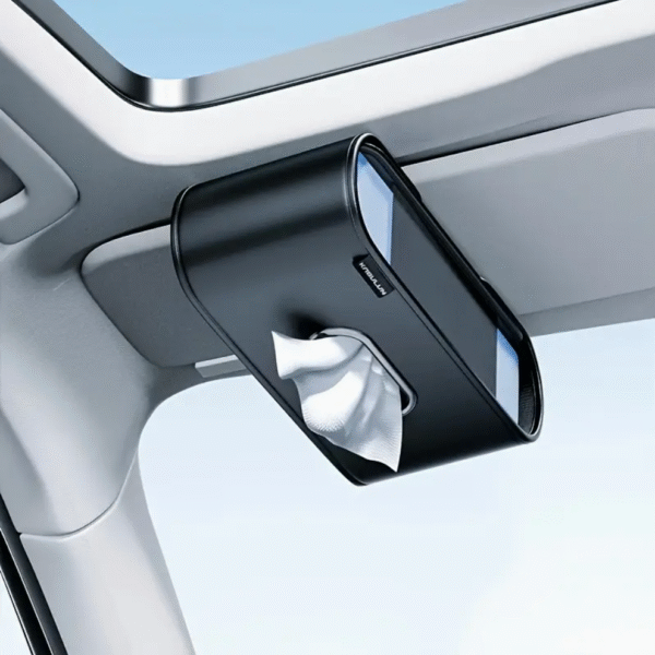 Foldable PU Leather Car Tissue Box Holder