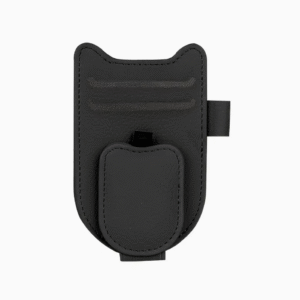 Cat Ear Faux Leather Sun Visor Organizer in Black