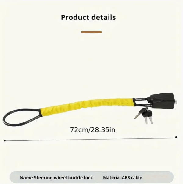 Premium Car Anti Theft Reinforced Steel Cable Locking System in Blue