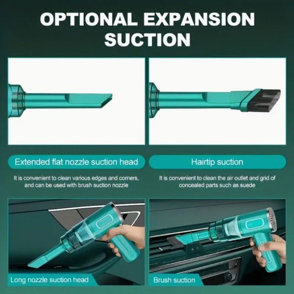 Cordless Handheld Car Vacuum Cleaner in Black