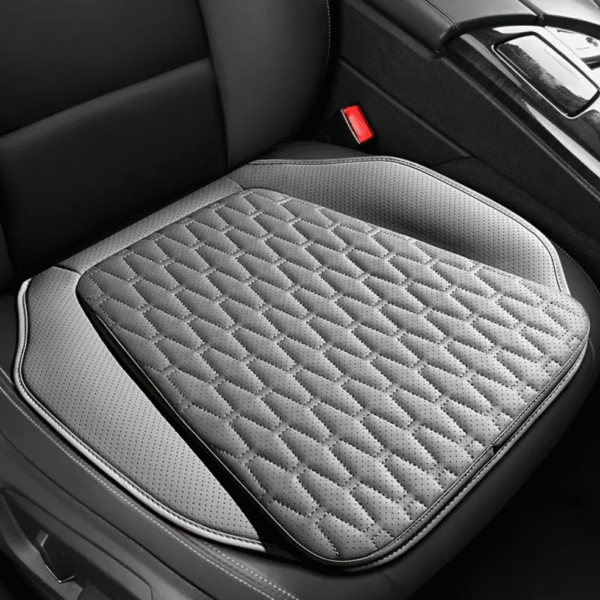 Breathable PU Leather Car Seat Cushion in Grey
