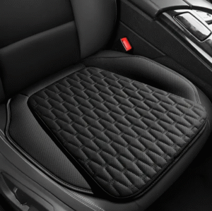 Breathable PU Leather Car Seat Cushion in Black
