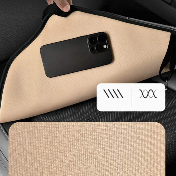 Breathable PU Leather Car Seat Cushion in Grey