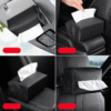Car Tissue Holder with Zipper in Black